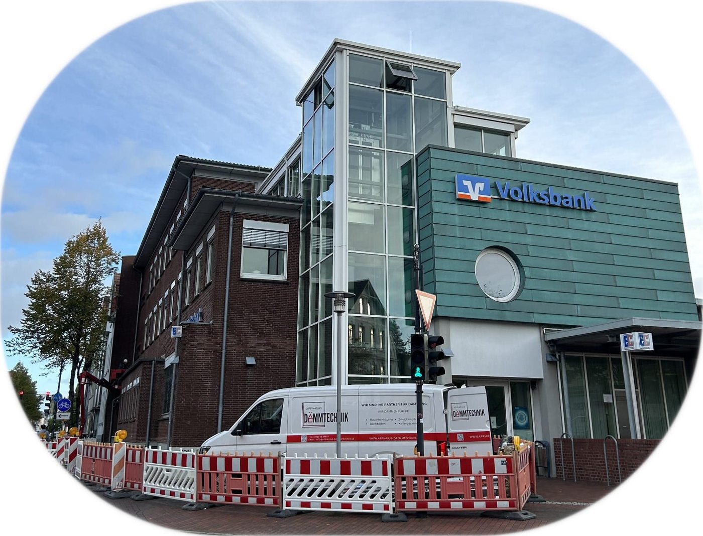 Fassadenarbeiten an einem Wohngebäude